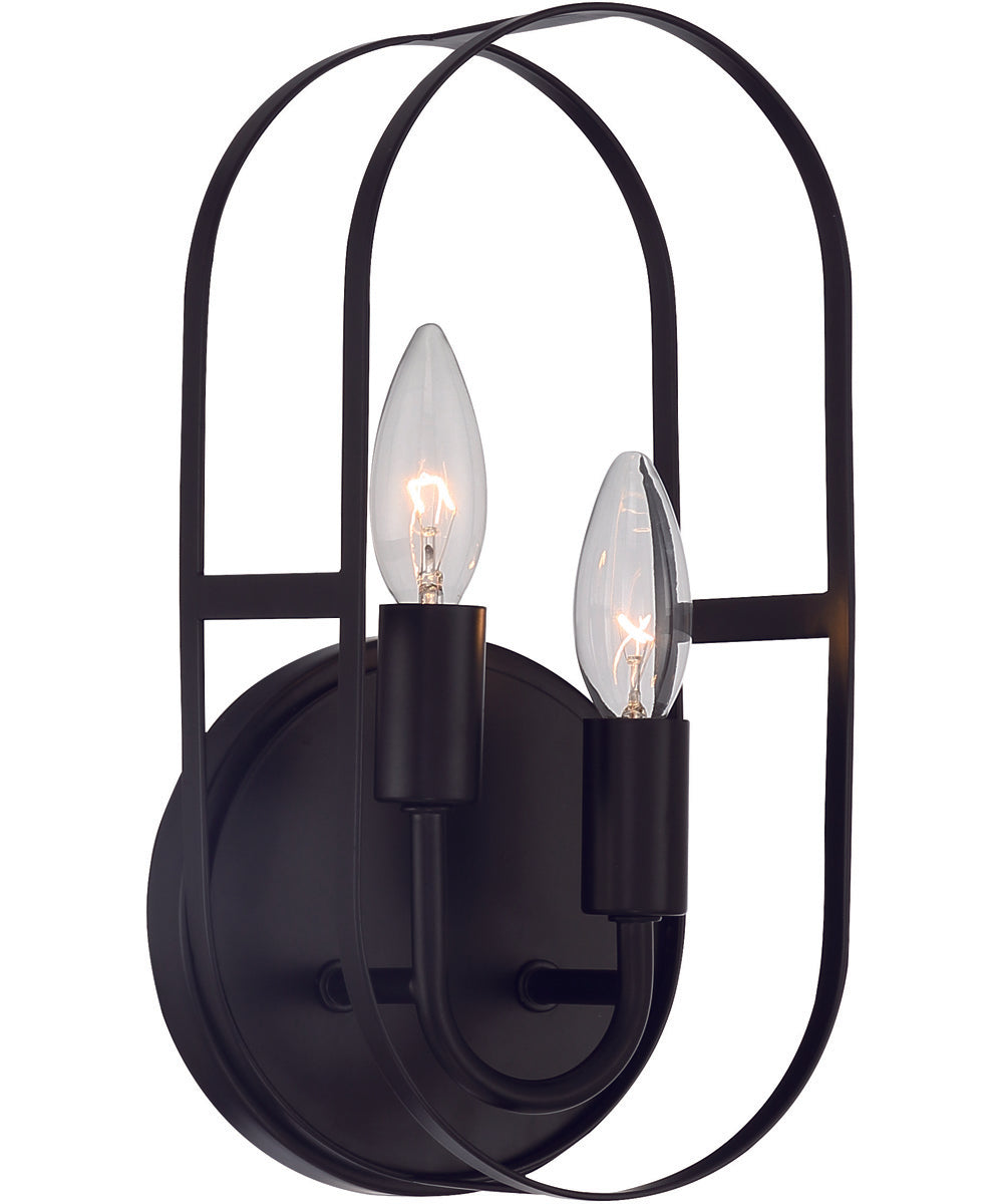 Mindful 2-Light Wall Sconce Flat Black