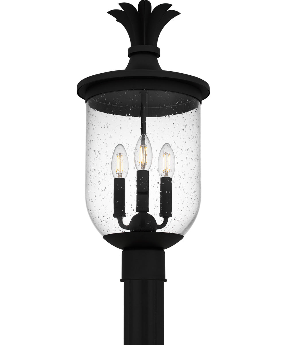 Havana Large 3-light Outdoor Post Light Earth Black