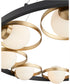 Nimbus 8-light Chandelier Textured Black w/ Aged Brass