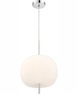 Jubilee 3-Light Led Pendant Lamp Chrome/Frost Glass Shade