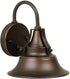 9"H Union 1-Light Outdoor Wall Light Oiled Bronze Gilded