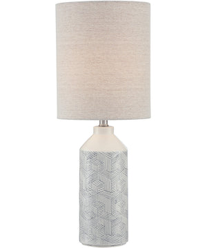 Grayton 1-Light Table Lamp Beige Ceramichrome/ Linen Fabric Shade