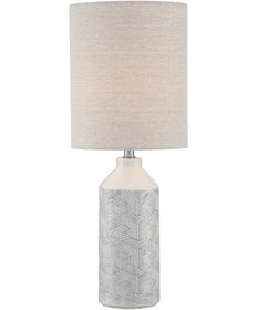 Grayton 1-Light Table Lamp Beige Ceramichrome/ Linen Fabric Shade