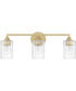 Milan 3-Light Vanity In Capital Gold With Ice Glass