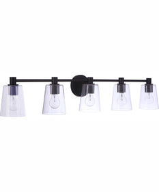 Emilio 5-Light Vanity Flat Black