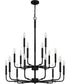 Abner 18-light Chandelier Matte Black