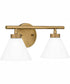 Ira Medium 2-light Bath Light Weathered Brass