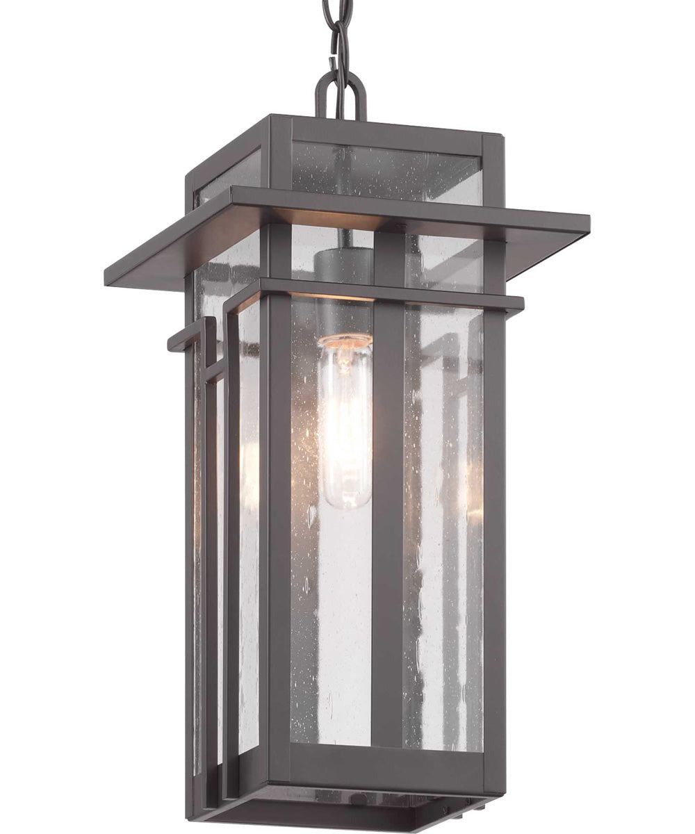 Boxwood 1-Light Hanging Lantern Antique Bronze