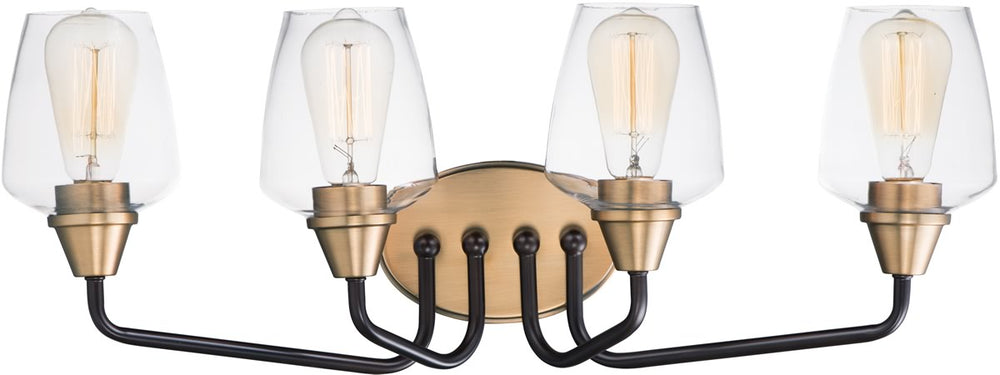 26"W Goblet 4-Light Bath Vanity Bronze / Antique Brass