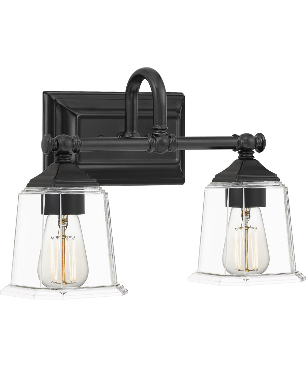 Nicholas Medium 2-light Bath Light Earth Black