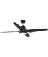 Alleron 4-Blade Antique Black 56-Inch DC Motor LED Urban Industrial Ceiling Fan Flat Black