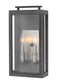 17"H Sutcliffe 2-Light LED Medium Outdoor Wall Light in Aged Zinc