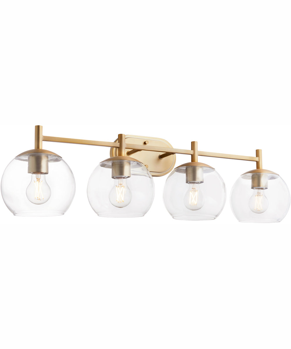 Lyon 4-light Bath Vanity Light Aged Brass