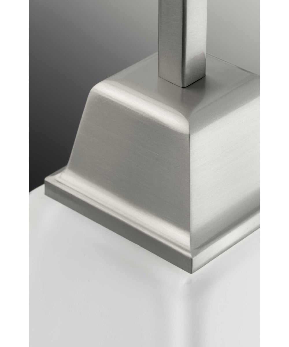 Clifton Heights 6-Light Etched Glass Craftsman Chandelier Light Brushed Nickel