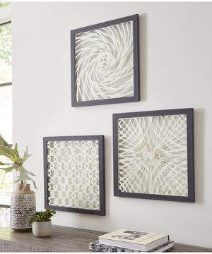 Odella Wall Decor Set (3/CN) Antique Gray/Cream