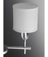 Status 5-Light Off-White Textured Linen Shade Coastal Chandelier Light Polished Chrome