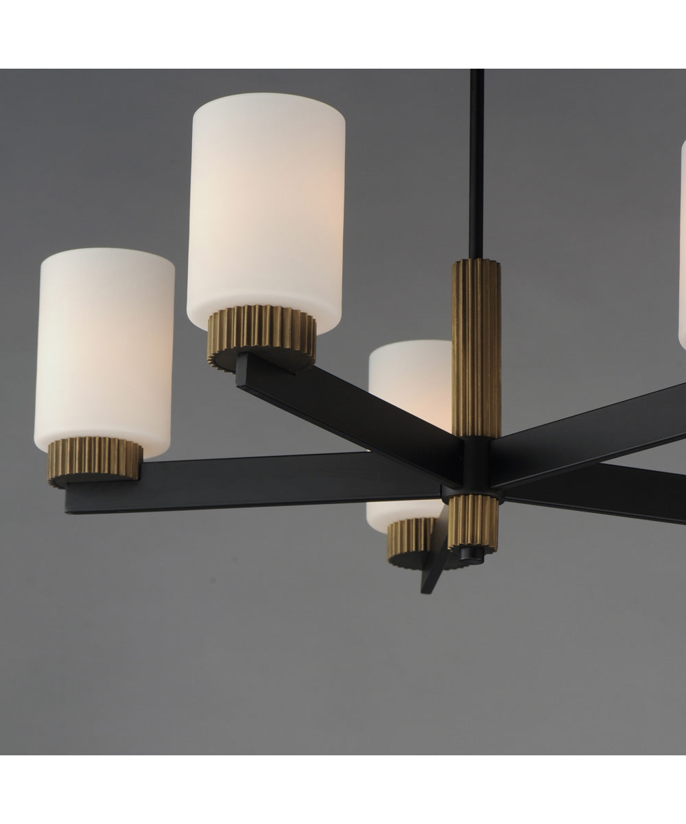 Ruffles 5-Light Chandelier Black / Antique Brass