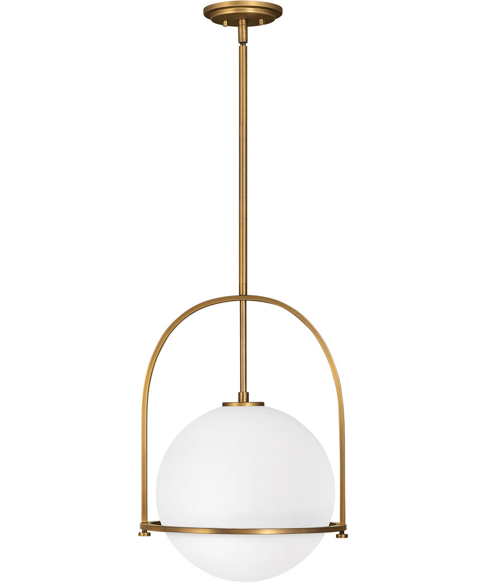 Somerset 1-Light Large Pendant in Heritage Brass