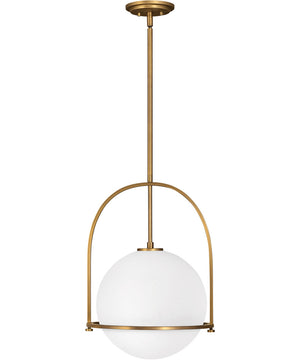 Somerset 1-Light Large Pendant in Heritage Brass