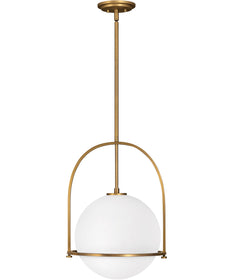 Somerset 1-Light Large Pendant in Heritage Brass