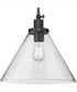 Hinton 1-Light Modern Farmhouse Pendant Matte Black