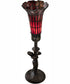 15" High Stained Glass Pond Lily Nouveau Lady Accent Lamp