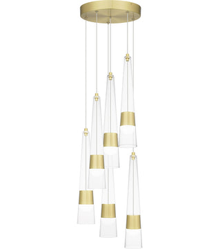 Zia  Pendant Satin Gold