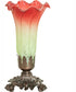 8" High Seafoam/Cranberry Victorian Accent Lamp