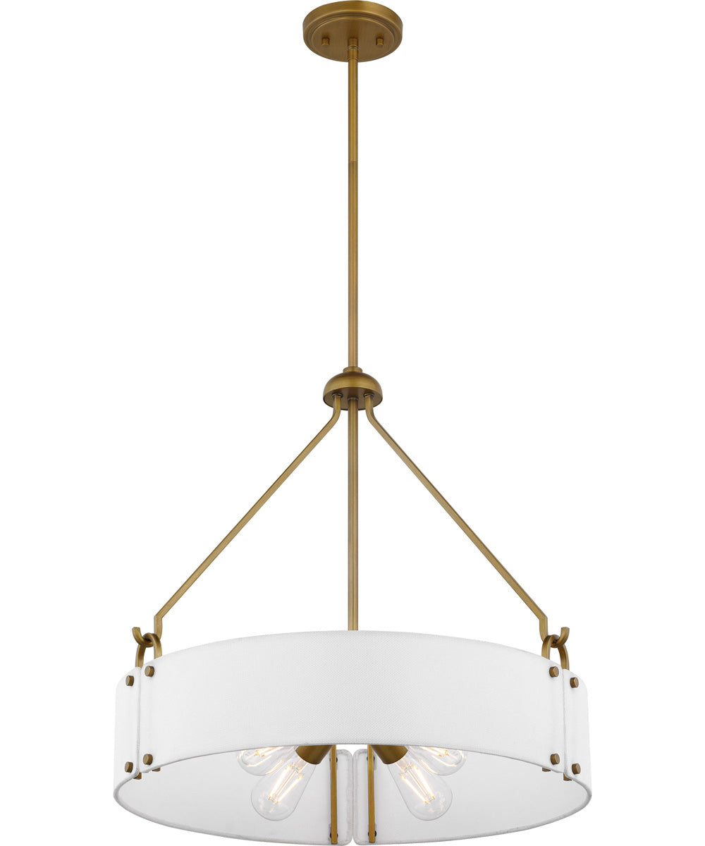 Halter 4-Light Pendant Natural Brass