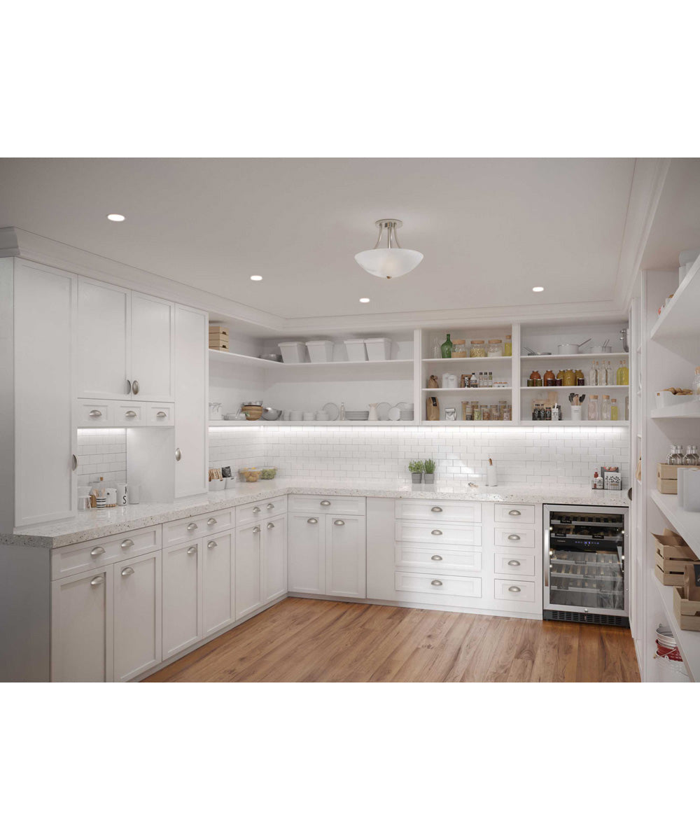 Gather 2-Light 12-7/8" Semi-Flush Convertible Brushed Nickel