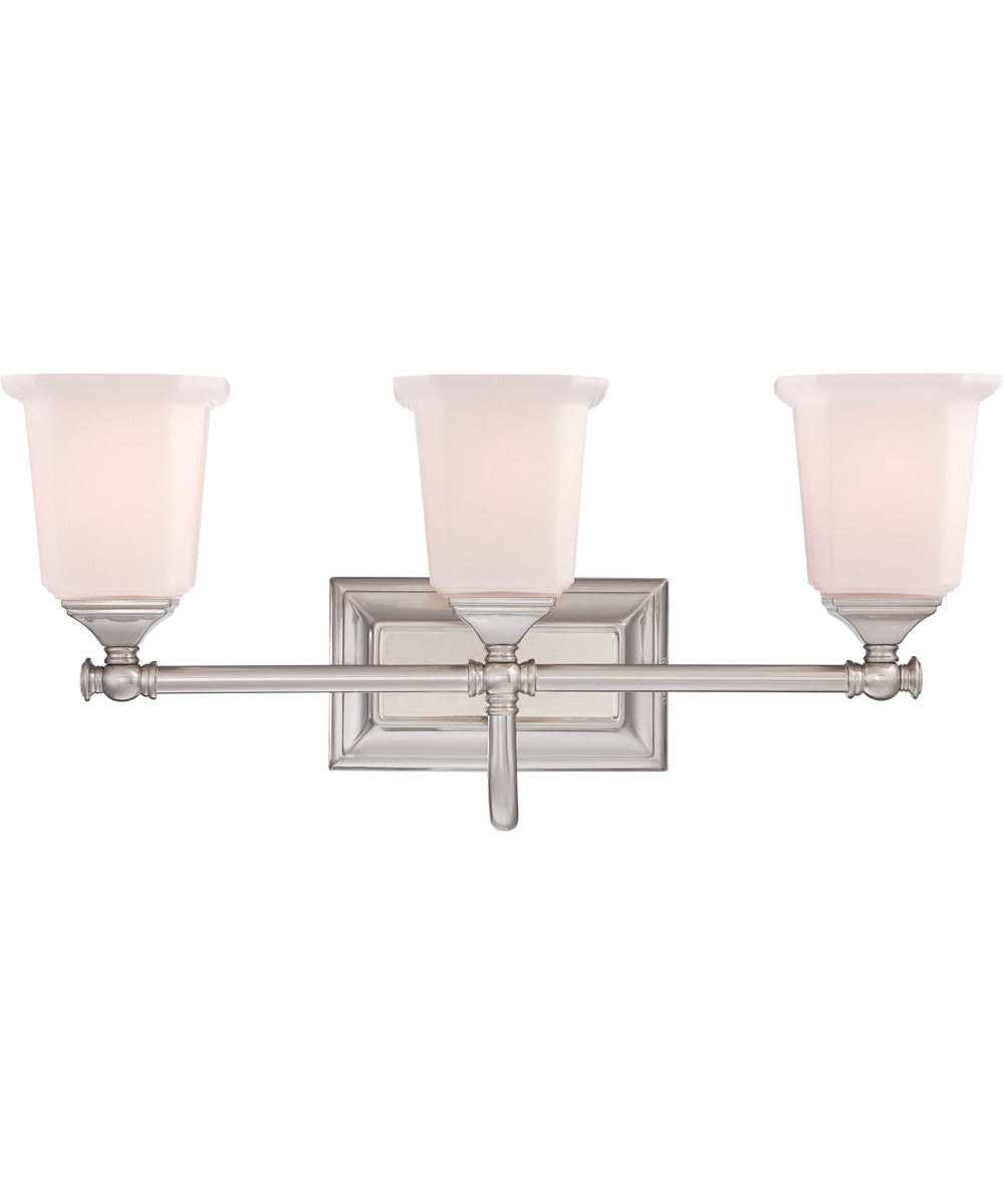Nicholas Large 3-light Bath Light Brushed Nickel