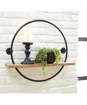 Darlaton Wall Shelf Black/Natural