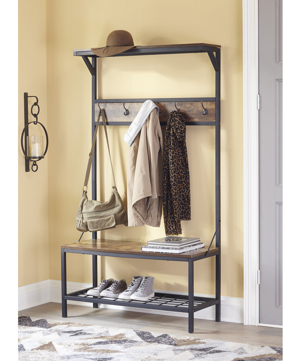 71"H Bevinfield Hall Tree with Storage Bench White