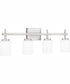 Wilburn Extra Large 4-light Bath Light Brushed Nickel