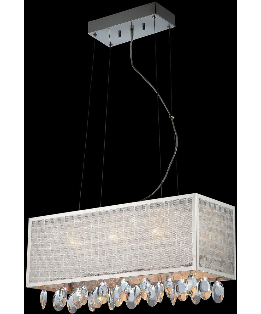 Santuzza 14-Light Crystal Ceiling Lamp Chrome/ Crystals