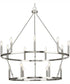 Gilliam Fifteen-Light New Traditional Chandelier Brushed Nickel