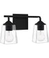 Thoresby Medium 2-light Bath Light Matte Black