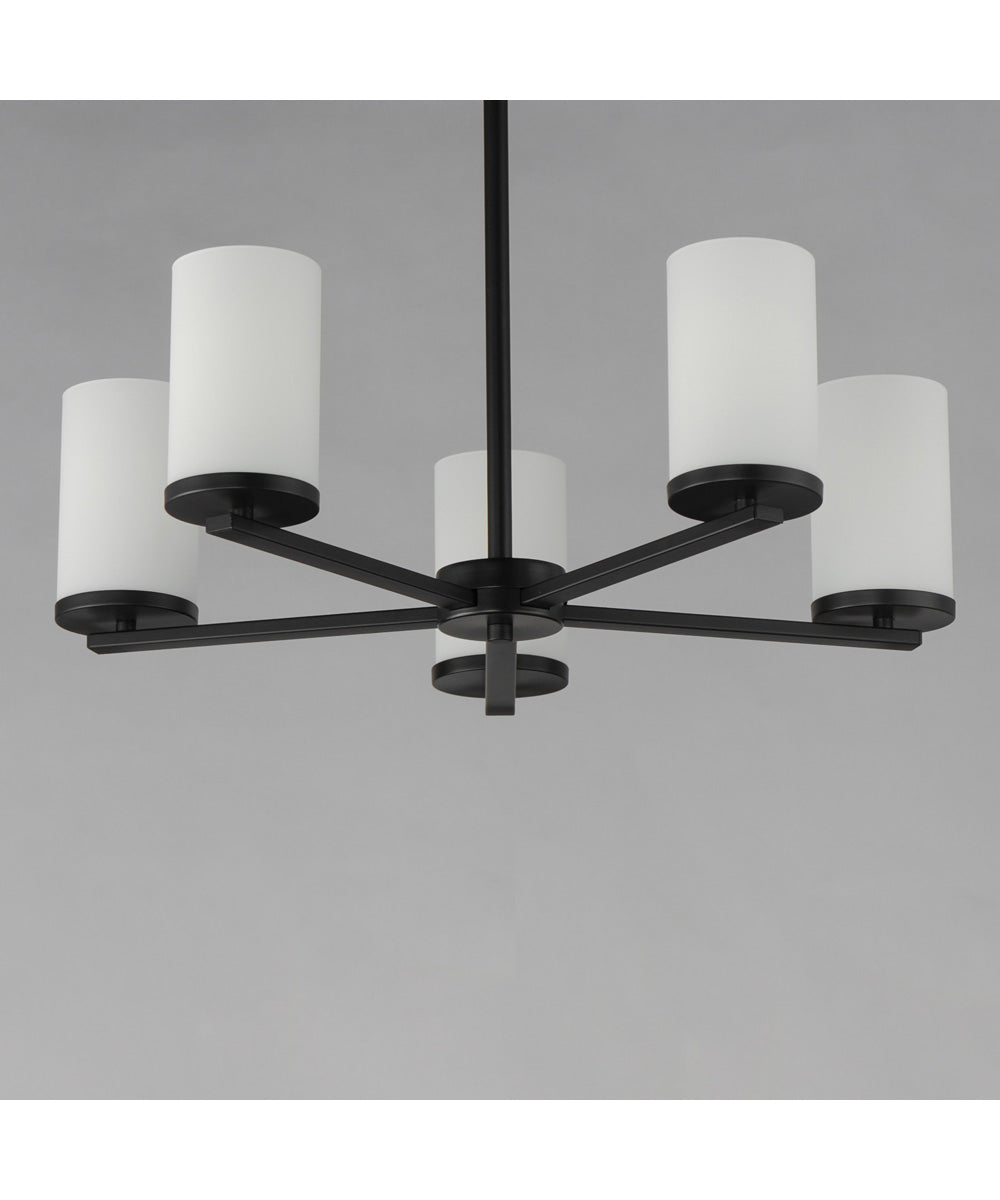 Lateral 5-Light Chandelier Black