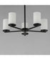 Lateral 5-Light Chandelier Black