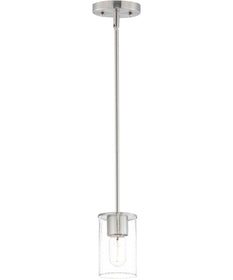 Sleek 1-Light Mini Pendant Satin Nickel