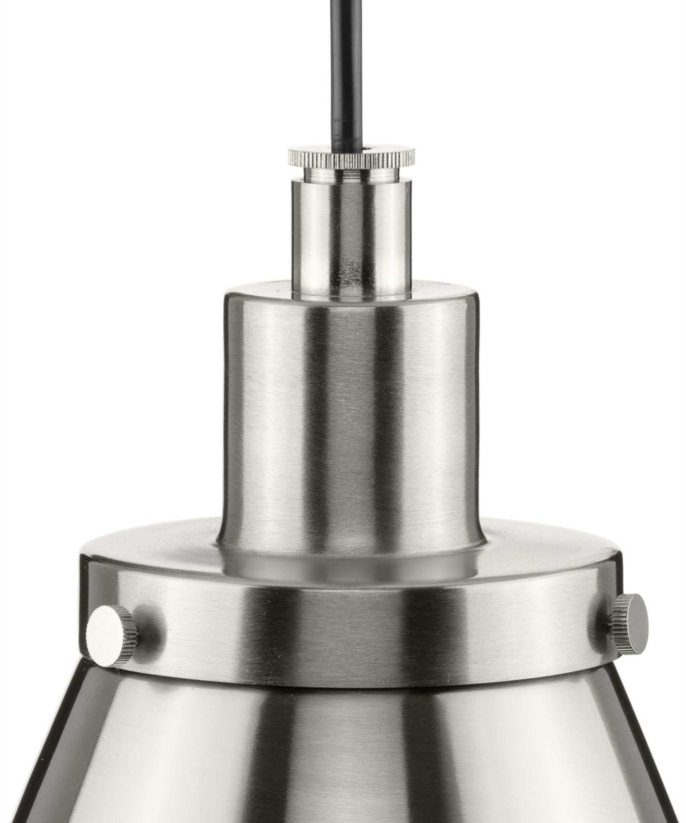 Hinton 1-Light Modern Farmhouse Pendant Brushed Nickel