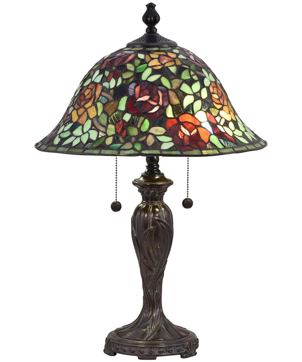 Rose Collage Tiffany Table Lamp