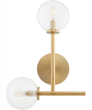 Rovi 2-light Wall Mount Light Fixture Aged Brass