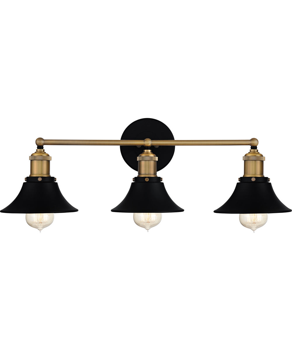 Trafalgar Large 3-light Bath Light Matte Black