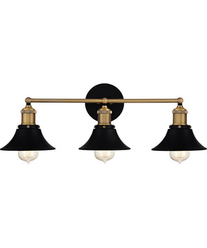 Trafalgar Large 3-light Bath Light Matte Black
