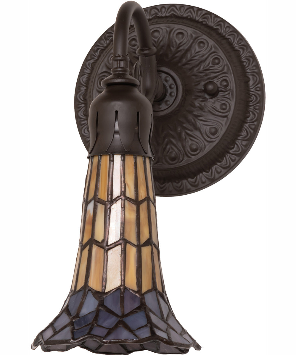 5.5" Wide Stained Glass Pond Lily Wall Sconce