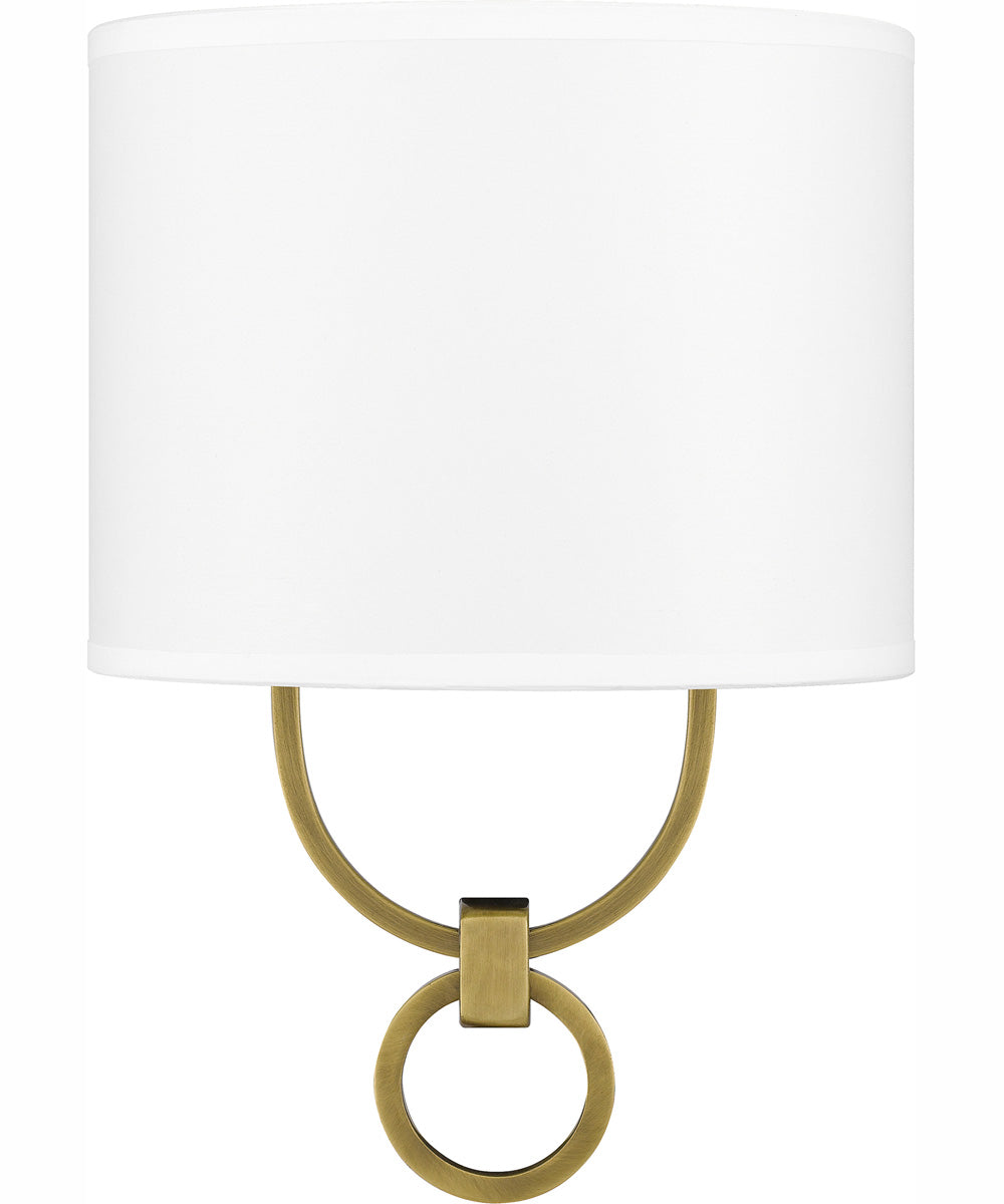 Quoizel Wood Small 1-light Wall Sconce Aged Brass