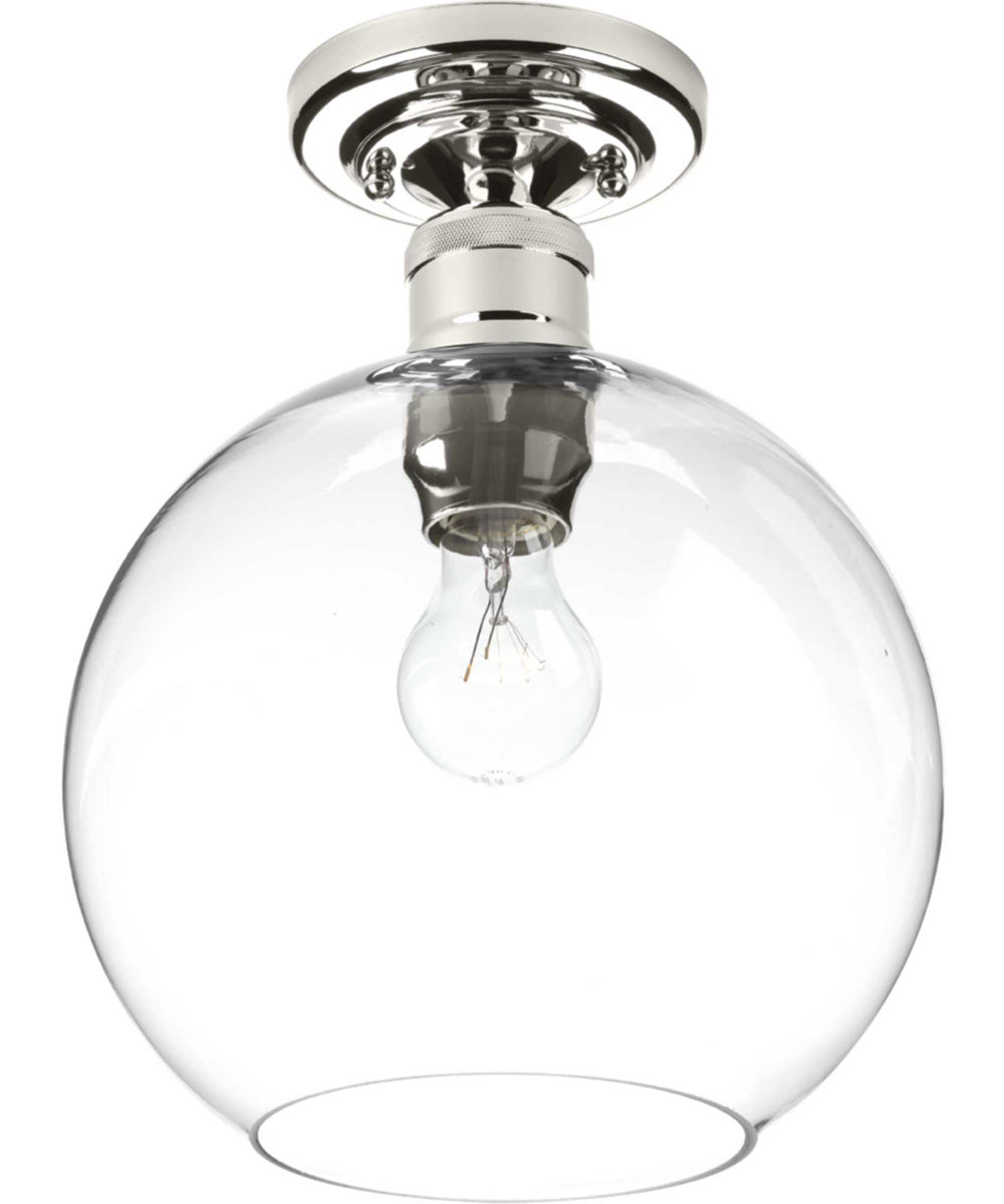 Hansford 1-Light 10" Flush Mount Polished Nickel