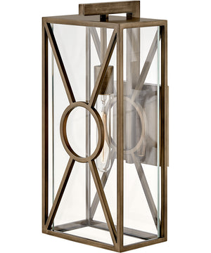 Brixton Coastal Elements  1-Light Medium Outdoor Wall Mount Lantern in Burnished Bronze