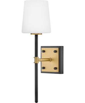 Saunders 1-Light Medium Sconce in Black